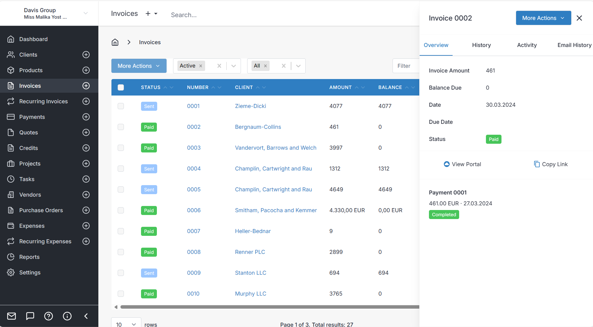 Fattura Invoice Creation